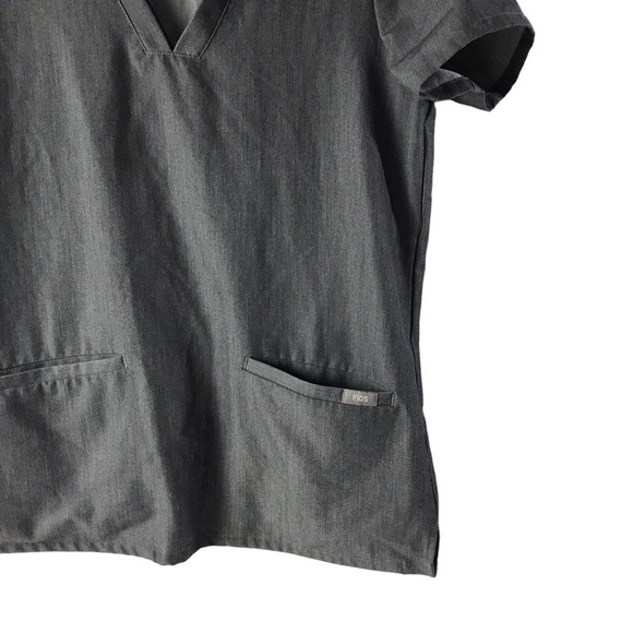 Figs Scrub Top Casma Women's Graphite Grey Three-Pocket Uniform Nurse XS - Picture 7 of 9
